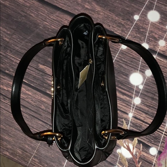 💐 MICHAEL KORS 💐 BLACK NICOLE LARGE SATCHEL - Picture 4 of 9